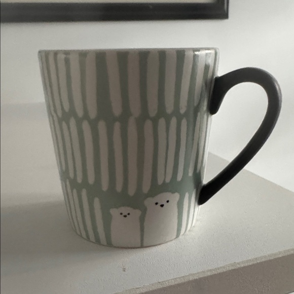 Starbucks 2016 Mint Green White Black Mug with Polar Bears 6oz - Picture 6 of 6